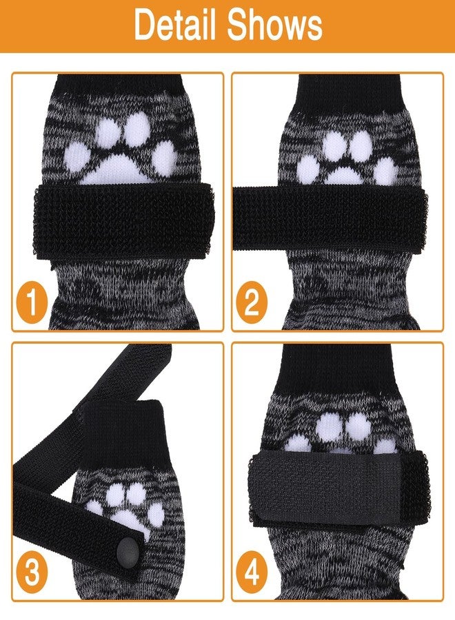 كولتيل جوارب كولتايل مانعة للانزلاق للكلاب لمنع لعق الكفوف، مناسبة للأرضيات الخشبية، أحذية للكلاب مناسبة للأرصفة الساخنة/الباردة مع مقابض للتحكم في الثبات، واقي كفوف مقاوم للماء للأحجام الصغيرة والمتوسطة والكبيرة، مقاس M - Image 4